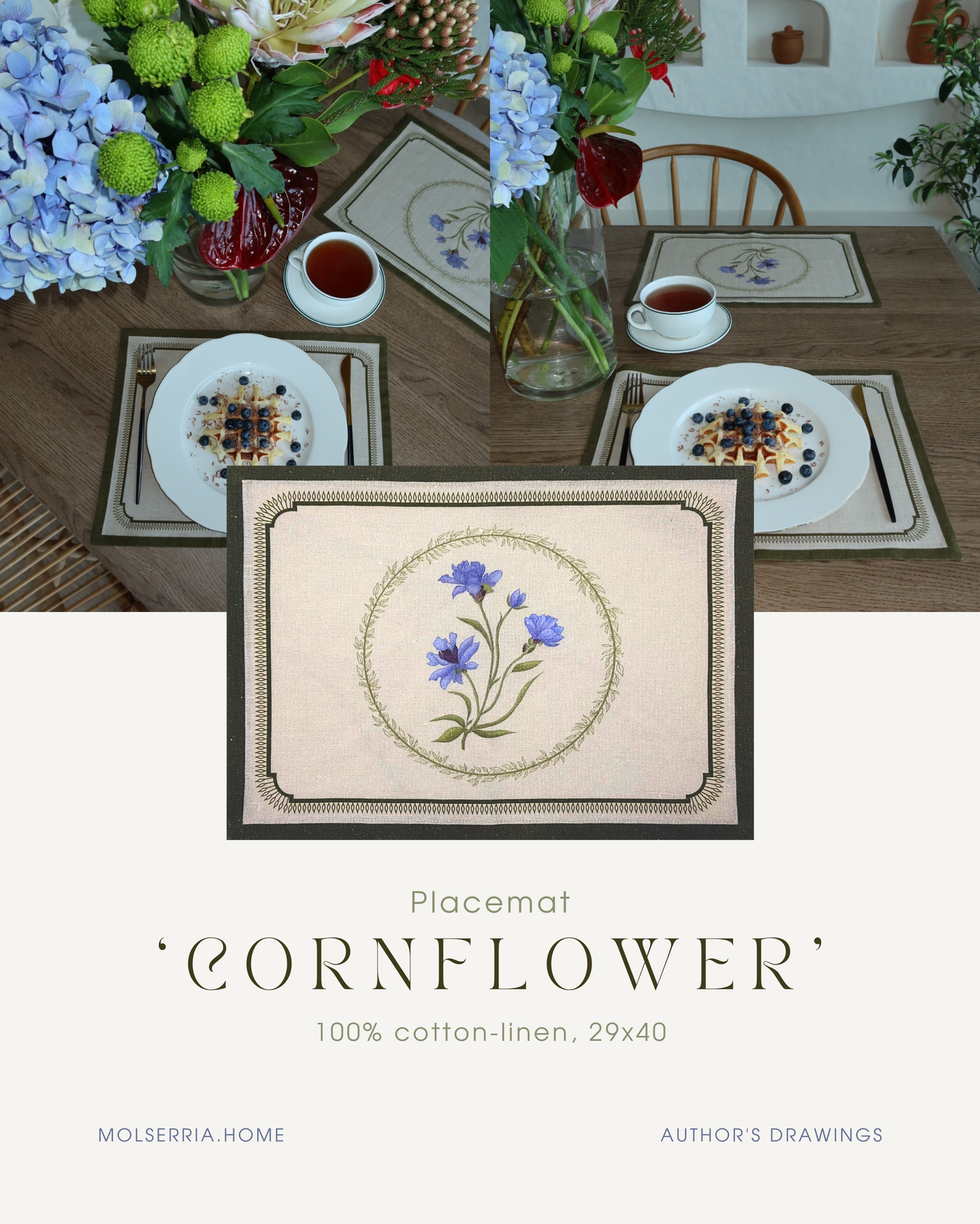 Placemat 'Cornflower'