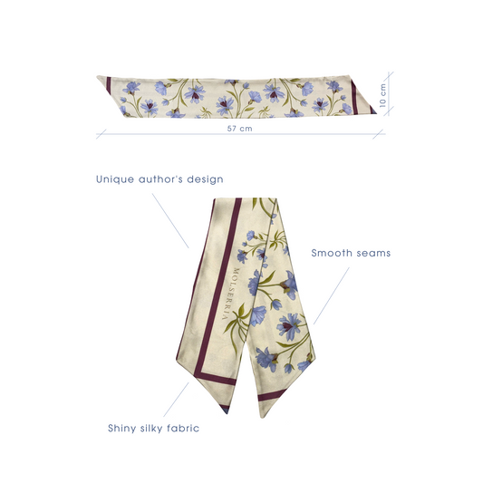 Twilly scarf 'Cornflower'