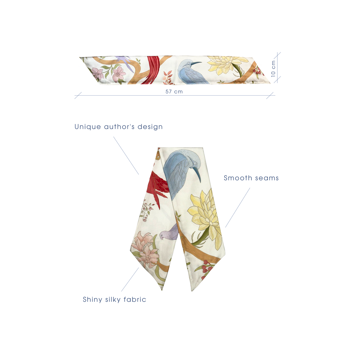 Twilly scarf 'Tropics'