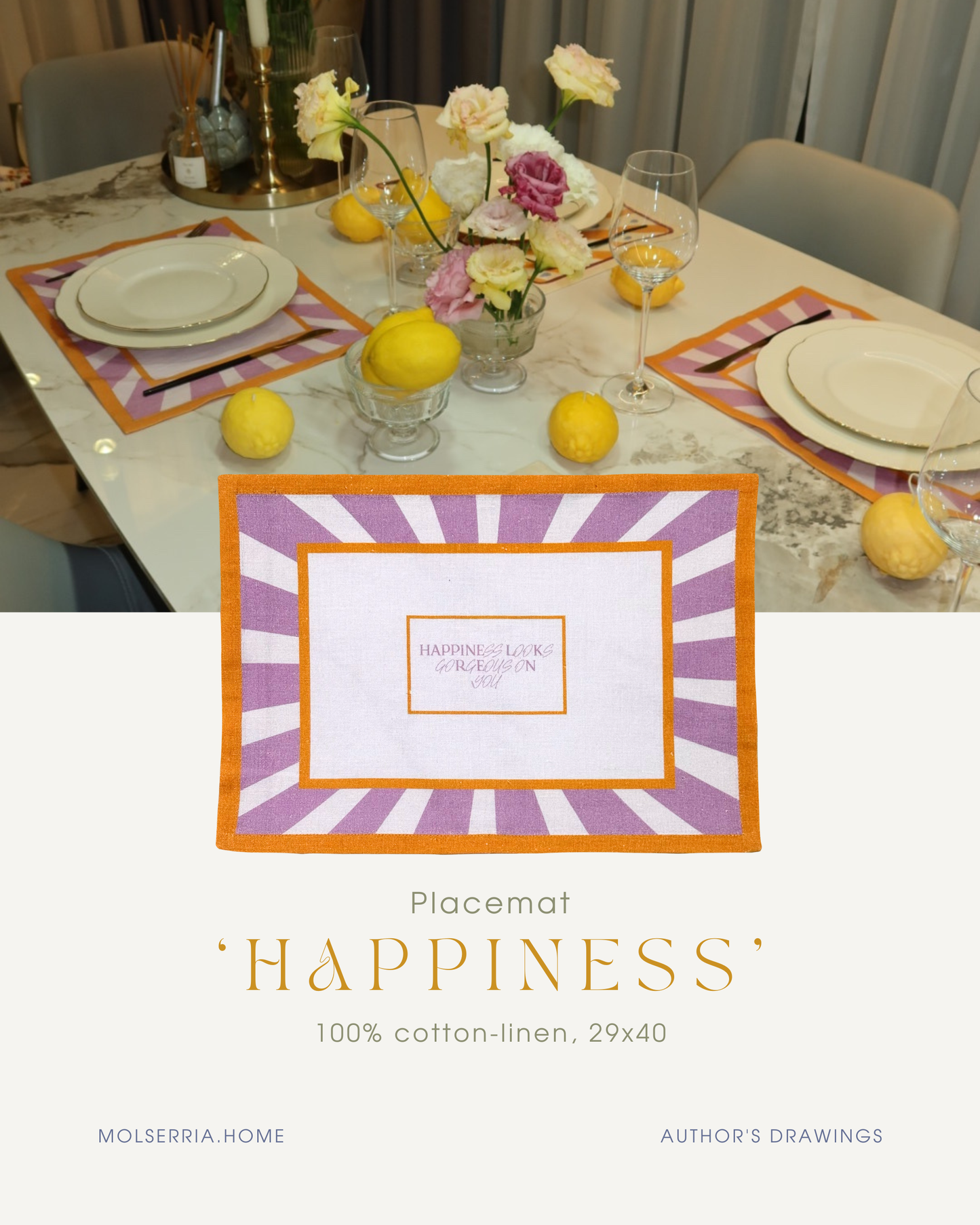 Placemat 'Happiness'